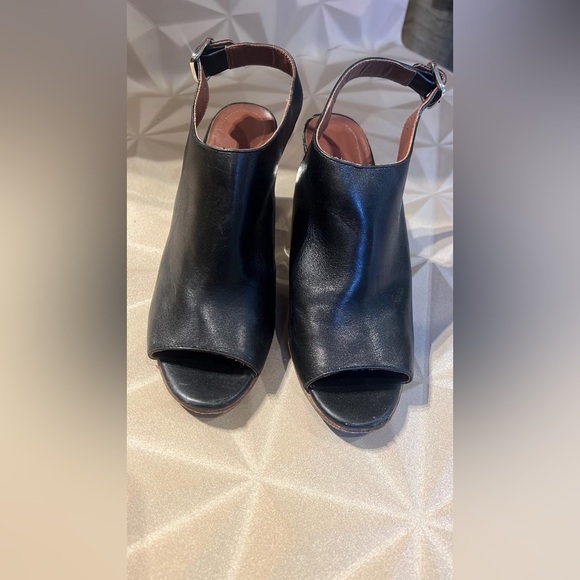 Marni Black Leather Heels with Silver Block Heel size EU37 - Picture 2 of 9